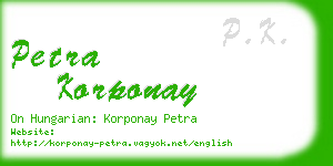 petra korponay business card